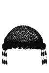 Bode Men Black Crochet Blossom Beanie