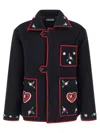 Bode Carroll Embroidered Wool Jacket In Black