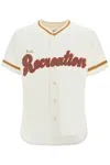 Bode Baseball Button-up Shirt In White