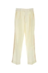 Bode Wool Pant With Lace Trim And Side Pockets In White