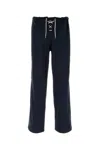Bode Navy Blue Cotton And Lyocell Joggers In Blue