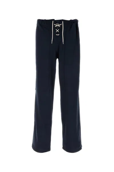 Bode Men Navy Blue Cotton And Lyocell Joggers