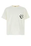 Bode Men White Cotton Oversize Leaf T-shirt In Neutral