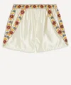 Bode Mens Candyfloss Embroidered Shorts