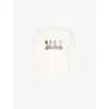 Bode Mens Cream Finish Line Crew-neck Relaxed-fit Cotton-jersey Sweatshirt In Cream