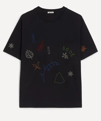 BODE BODE MENS EMBROIDERED FIELD GUIDE T-SHIRT