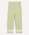 Bode Mens Green-cream Tri-stripe Trousers
