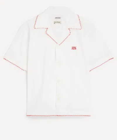 Bode Mens Redbud Short-sleeve Shirt In Yellow