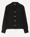 Bode Mens Silk Ribbon Garland Shirt In Black