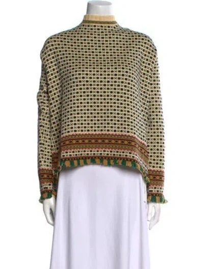 Pre-owned Bode Merino Wool Printed Sweater In Multi