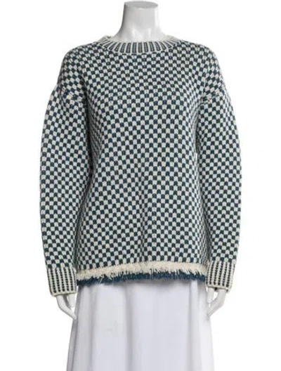 Pre-owned Bode Merino Wool Printed Sweater In Multi