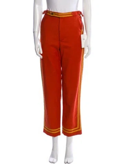 Pre-owned Bode Merino Wool Straight Leg Pants W/ Tags In Orange