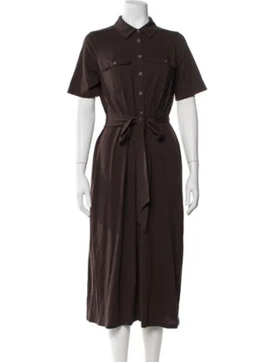 Pre-owned Bode Midi Length Dress In Brown