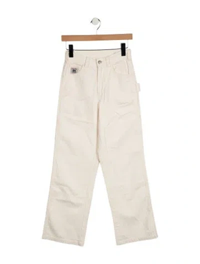 Pre-owned Bode Mid-rise Straight Leg Jeans In Neutrals
