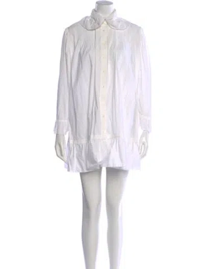 Pre-owned Bode Mini Dress In White