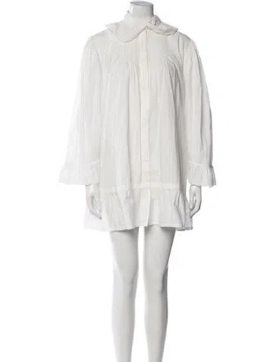 Pre-owned Bode Mini Dress In White