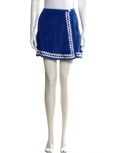 Pre-owned Bode Mini Skirt In Blue