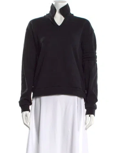 Pre-owned Bode Mock Neck Sweater In Black