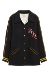Bode Monogram Snap Reversible Jacket In Black