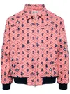 Bode Monte Rosa Bomber Jacket In Pink