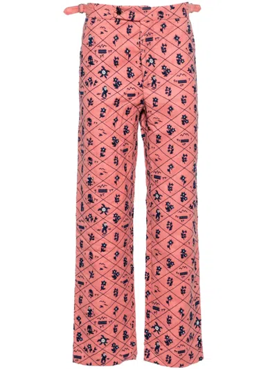 Bode Monte Rosa Wool Trousers In Pink