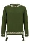 Bode Green Moritz Sweater In Green