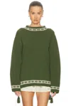 Bode Moritz Sweater In Green