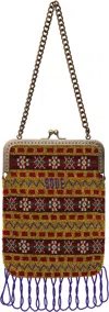 Bode Multicolor Beaded Bracken Frame Bag In Multi Multi