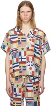 Bode International Camp-collar Printed Linen Shirt In Multi