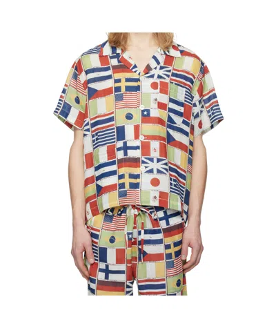 BODE FLAG-PRINT LINEN SHIRT