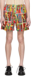 Bode Multicolor New England Mosaic Shorts In Multi