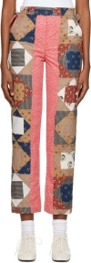 Bode Multicolor 'this And That' Trousers In Pink Multi