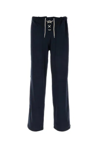 BODE NAVY BLUE COTTON AND LYOCELL JOGGERS