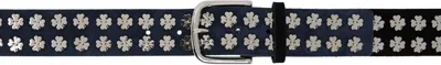 Bode Navy Clover Charm Belt In Dark Navy