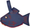 Bode Navy Fish Coin Pouch In Navy
