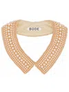 Bode Beige Pearl Collar Choker In Brown
