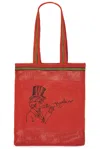 Bode Netting Tote Bag In Red