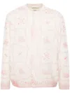 BODE NEUTRAL PRINTED MILL CASHMERE CARDIGAN