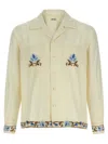 Bode Cream Cotton Nouveau Vine Shirt In White