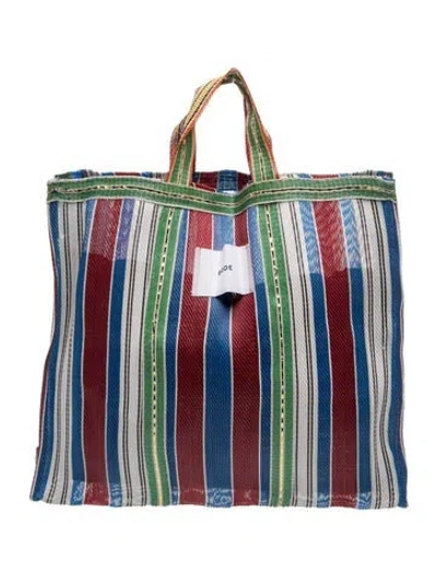 Pre-owned Bode Nylon Tote In Blue