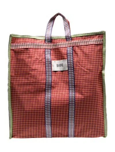 Pre-owned Bode Nylon Tote In Red