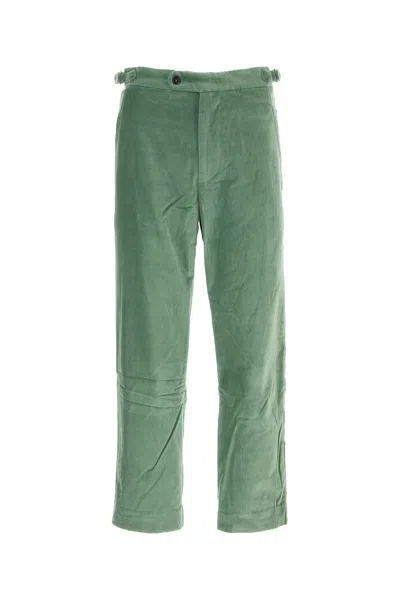 BODE PANTALONE IN VELLUTO VERDE UOMO