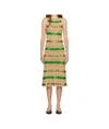 Bode Off-shoulder Dress In Nude