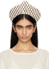 Bode Off-white & Gold Pinnacle Crown Headband In Cream Gold Crgld