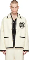 Bode Off-white Beaded Player Jacket In Bkcrm