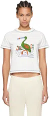 Bode Embroidered Heron T-shirt In Cream Cream