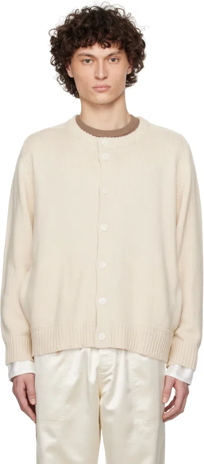 Bode Off-white Meringue Cardigan In Ivory
