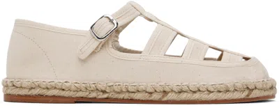 Bode Off-white Peggy Espadrilles In Natrl