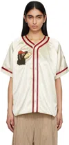 Bode Off-white Redtail Baseball Shirt In Crmlt Cream Multi