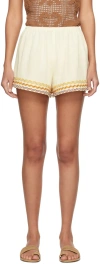 BODE OFF-WHITE RICKRACK SHORTS